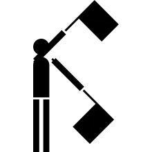 Semaphore Flag Letter X