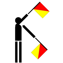 Semaphore Flag Letter X