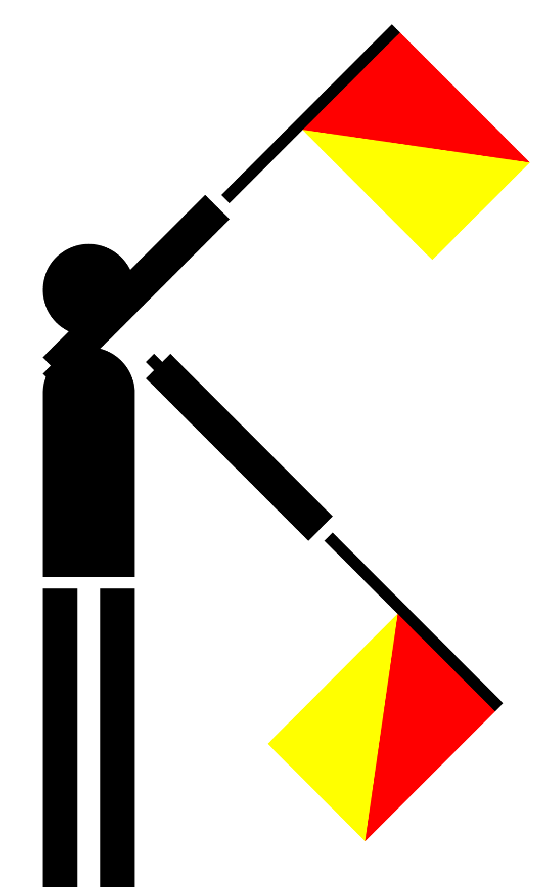 Semaphore Flag Letter X | SVG Vector Elements