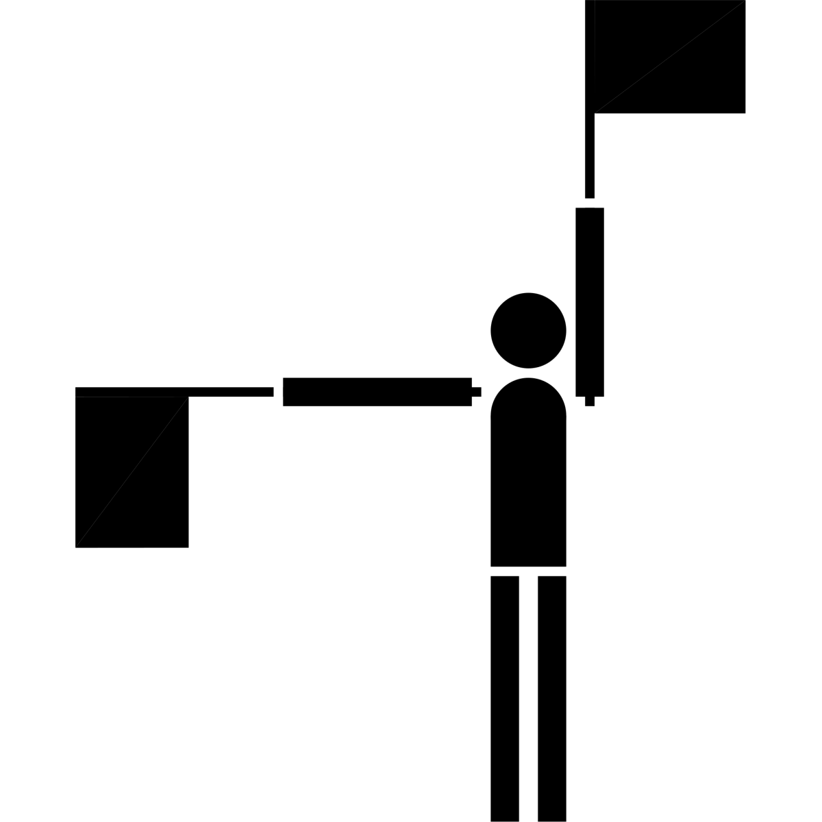 Semaphore Flag Letter P | SVG Vector Elements