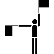 Semaphore Flag Letter P