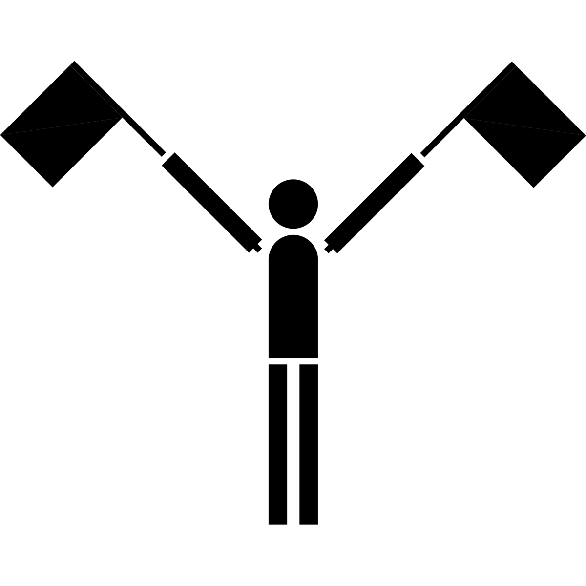 Semaphore Flag Letter U | SVG Vector Elements