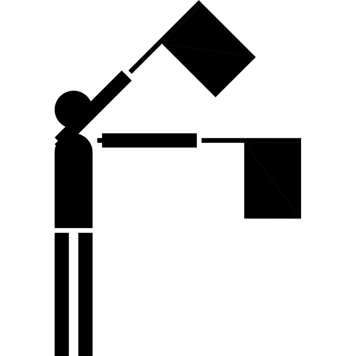 Semaphore Flag Letter W | SVG Vector Elements