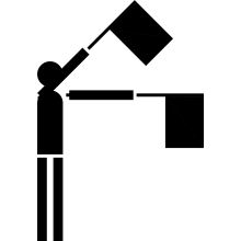 Semaphore Flag Letter W