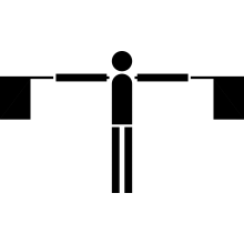 Semaphore Flag Letter R