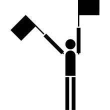 Semaphore Flag Letter T