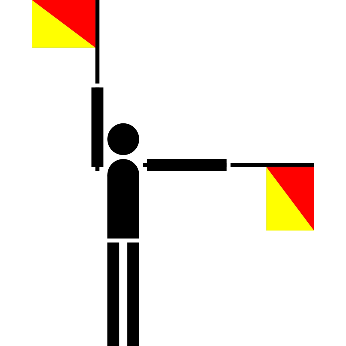 Semaphore Flag Letter J | SVG Vector Elements