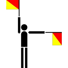 Semaphore Flag Letter J