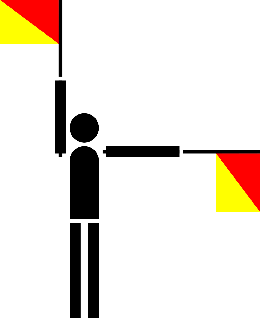 Semaphore Flag Letter J | SVG Vector Elements