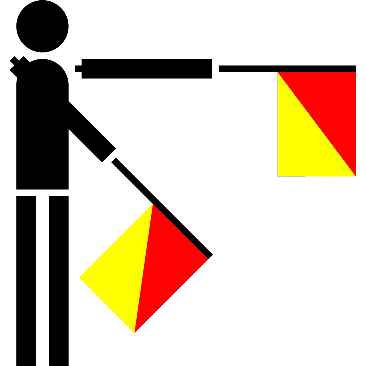 Semaphore Flag Letter Z | SVG Vector Elements