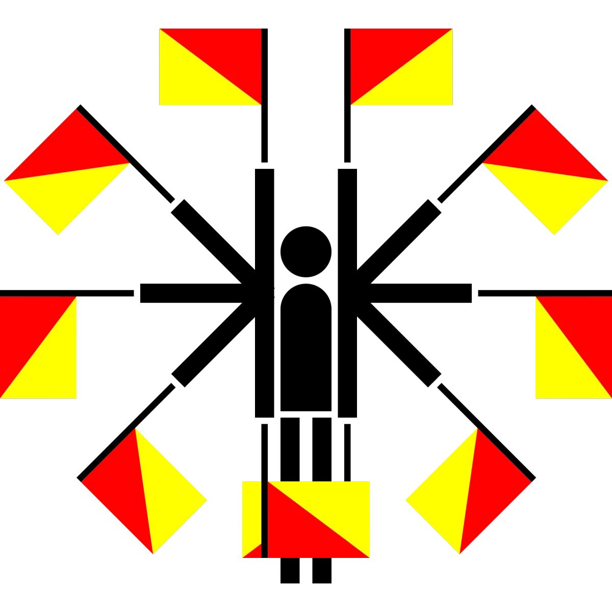 Semaphore Flag Graphics | SVG Vector Elements