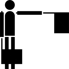 Semaphore Flag Letter F or Number 6