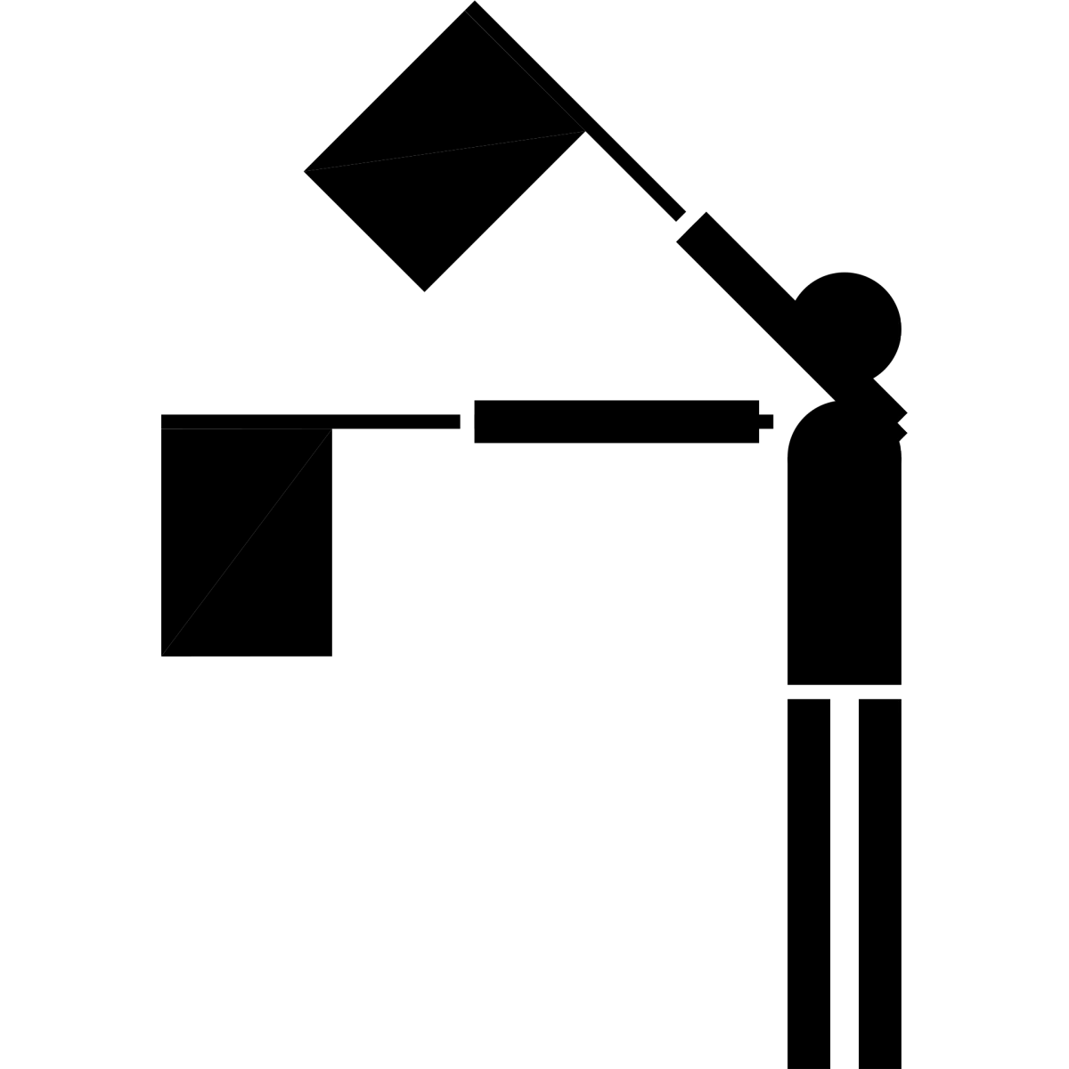 Semaphore Flag Letter O | SVG Vector Elements