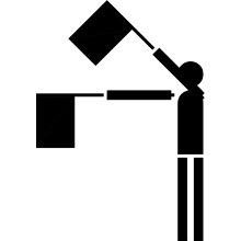 Semaphore Flag Letter O