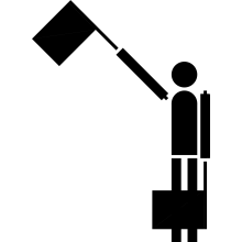 Semaphore Flag Letter C, Number 3 or Acknowledge