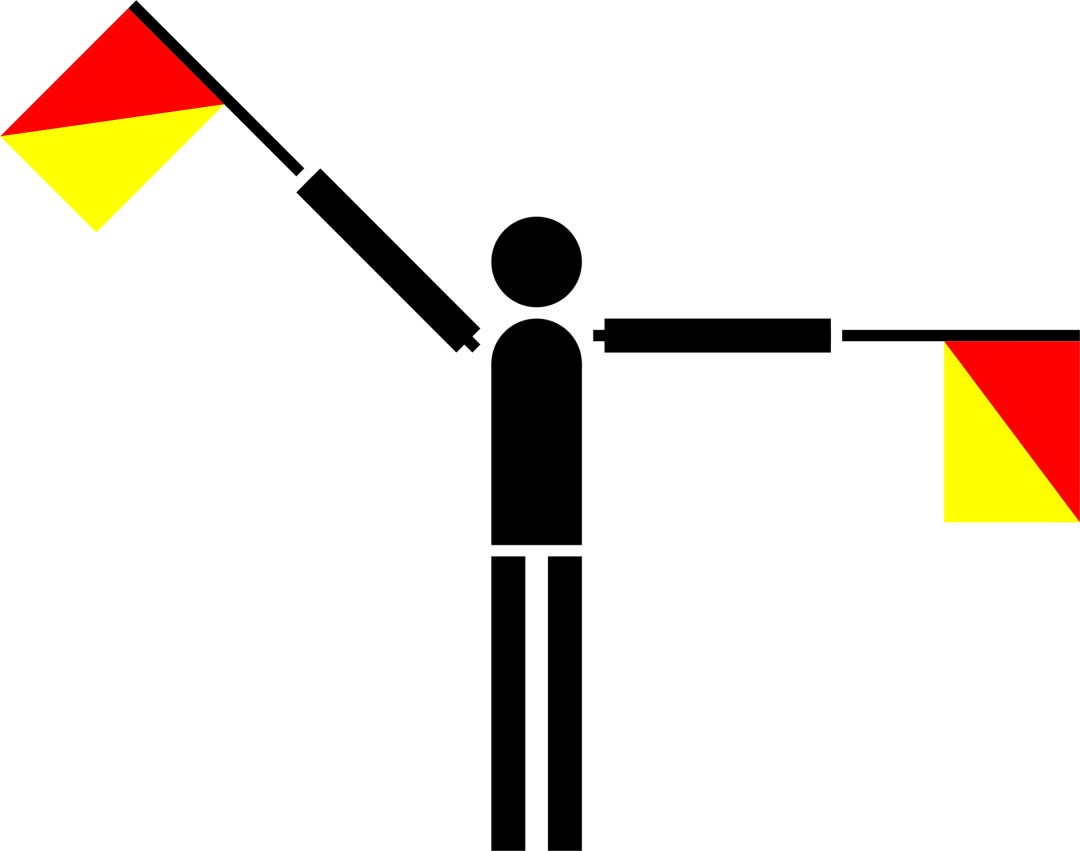 Semaphore Flag Letter Y | SVG Vector Elements