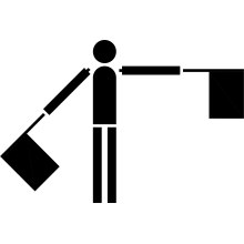 Semaphore Flag Letter M