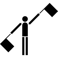 Semaphore Flag Letter L