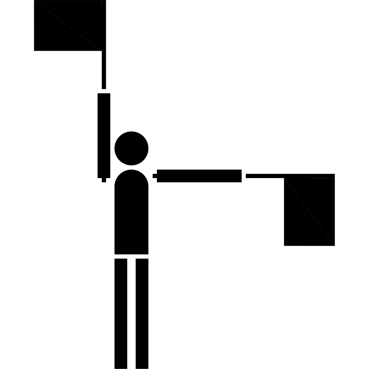 Semaphore Flag Letter J | SVG Vector Elements