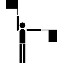 Semaphore Flag Letter J