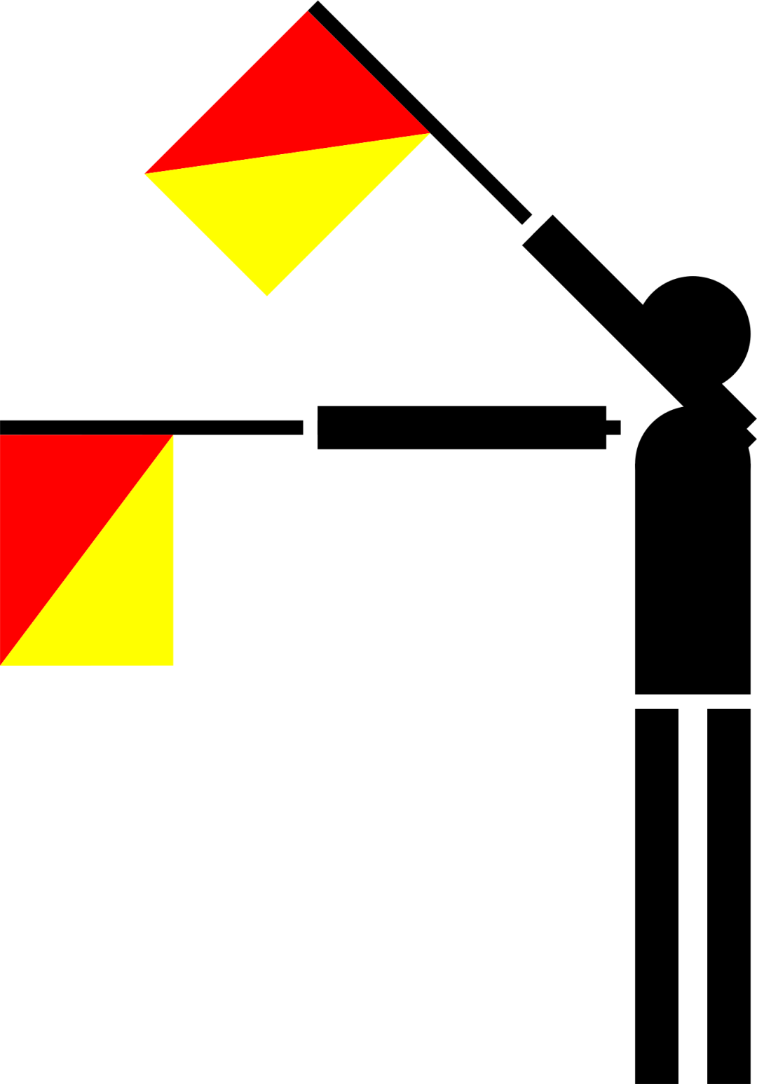 Semaphore Flag Letter O | SVG Vector Elements