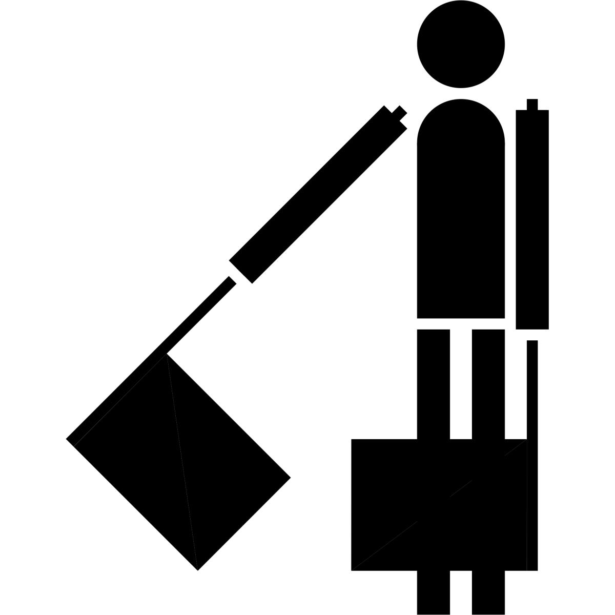 Semaphore Flag Letter A or Number 1 | SVG Vector Elements