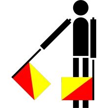 Semaphore Flag Letter A or Number 1