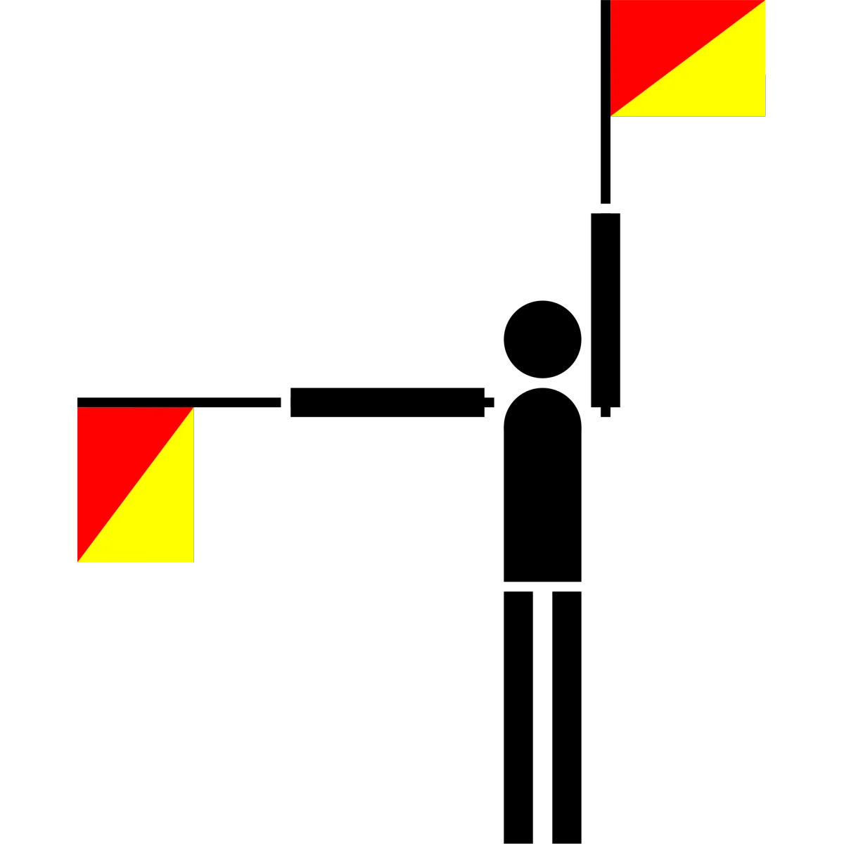 Semaphore Flag Letter P | SVG Vector Elements