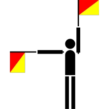 Semaphore Flag Letter P