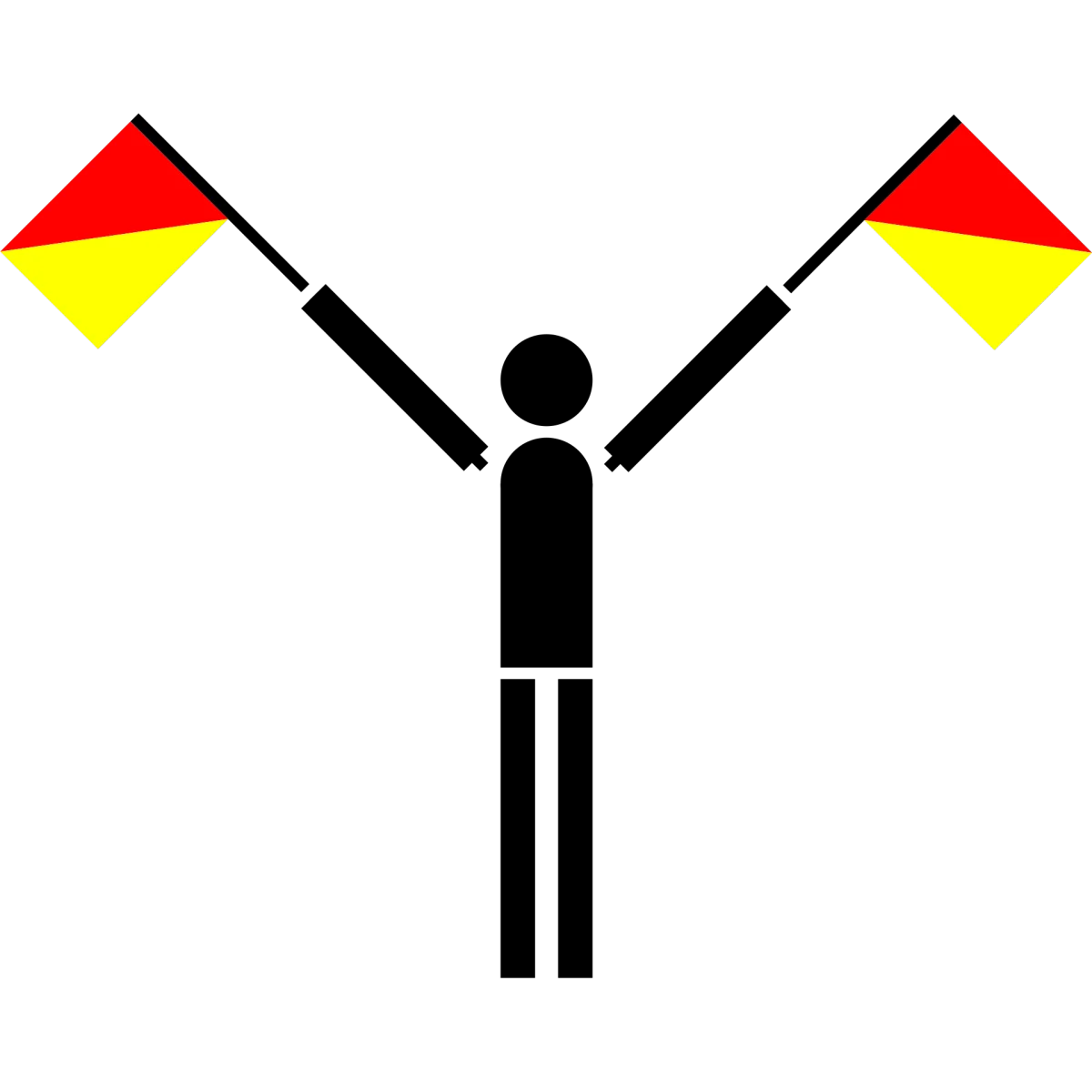 Semaphore Flag Letter U | SVG Vector Elements